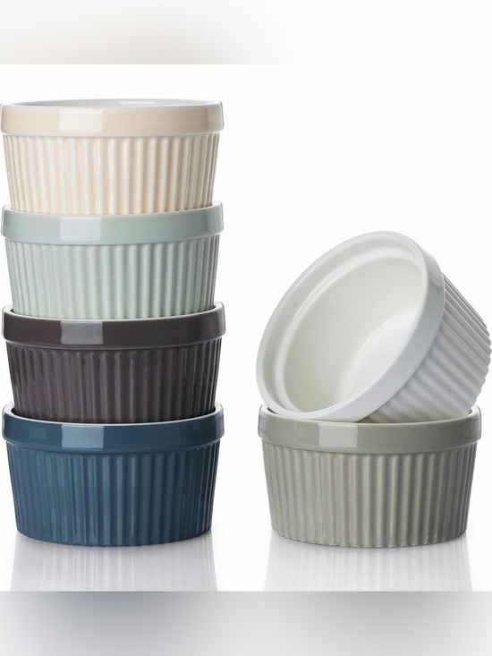 Other - NEW DOWAN Ramekins - Set of 6 Oven-Safe Porcelain Ramekins, 4oz